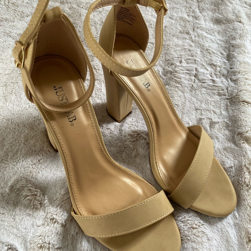 JustFab Nude Heels